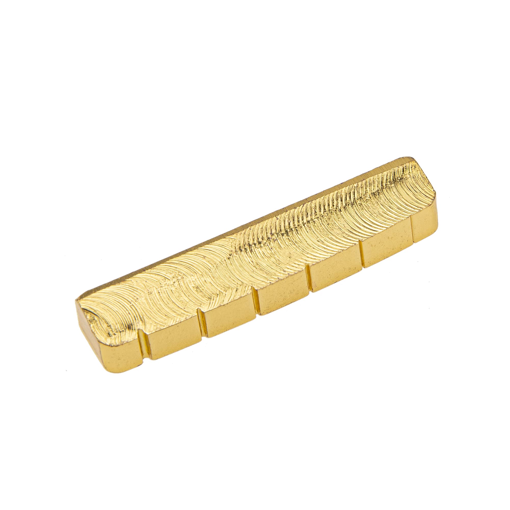 1Pcs Yootones Electric Guitar Nut Brass 6 String Slotted Compatible with Les Paul Epiphone Strat Tele ST TL Guitar Parts (42mm)